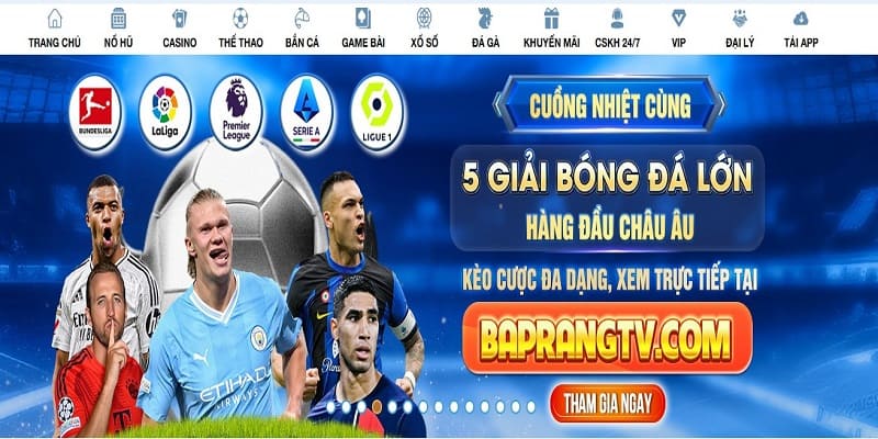 Sảnh game đa dạng các môn thể thao đặt cược 